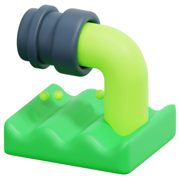 waste water 3d render icon illustration png