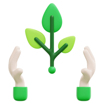 save nature 3d render icon illustration png