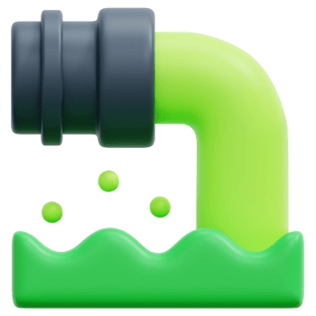 waste water 3d render icon illustration png