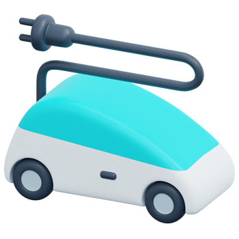 hybrid car 3d render icon illustration png