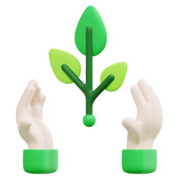 save nature 3d render icon illustration png