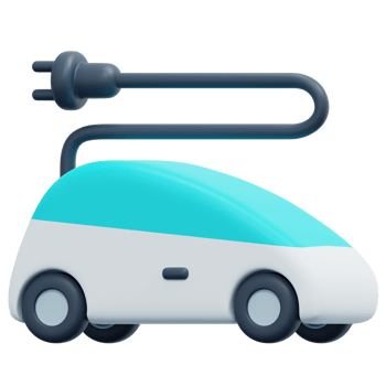 hybrid car 3d render icon illustration png
