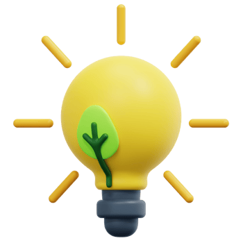 eco energy 3d render icon illustration png