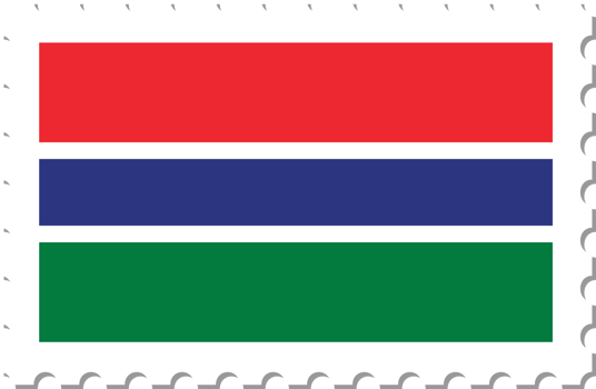 Gambia flag postage stamp. png