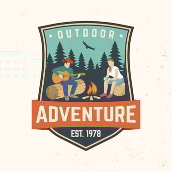 Outdoor adventure. Vector illustration. Concept for shirt or logo, print, stamp or tee.