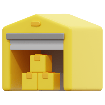 warehouse 3d render icon illustration png