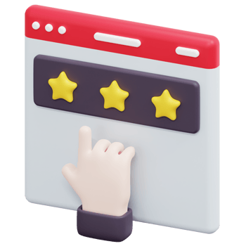 rating 3d render icon illustration png