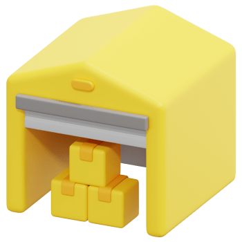warehouse 3d render icon illustration png