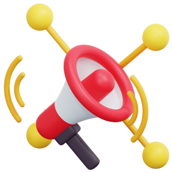 social marketing 3d render icon illustration png