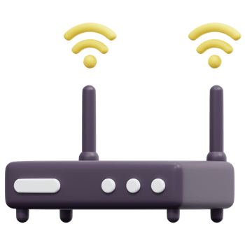 router 3d render icon illustration png