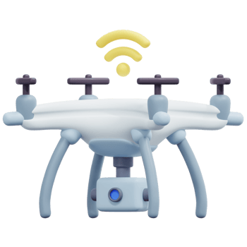 drone 3d render icon illustration png