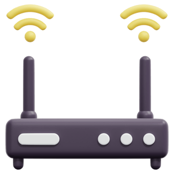 router 3d render icon illustration png