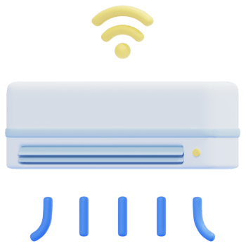 air conditioning 3d render icon illustration png