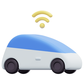 smart car 3d render icon illustration png
