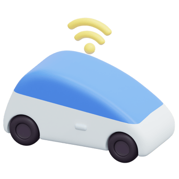 smart car 3d render icon illustration png
