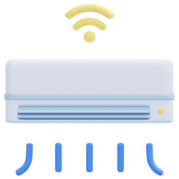air conditioning 3d render icon illustration png