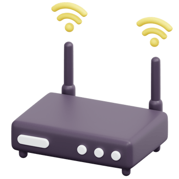 router 3d render icon illustration png