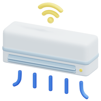 air conditioning 3d render icon illustration png