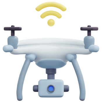 drone 3d render icon illustration png