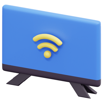 television 3d render icon illustration png