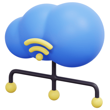 cloud computing 3d render icon illustration png