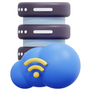computer server 3d render icon illustration png