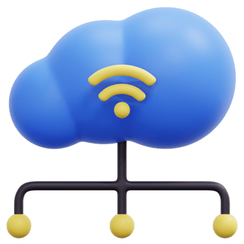 cloud computing 3d render icon illustration png