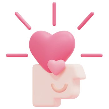 in love 3d render icon illustration png