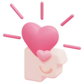 in love 3d render icon illustration png