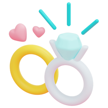 wedding ring 3d render icon illustration png