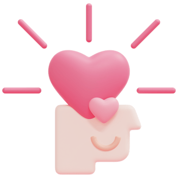 in love 3d render icon illustration png