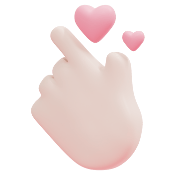 i love you 3d render icon illustration png