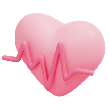 heartbeat 3d render icon illustration png