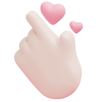 i love you 3d render icon illustration png