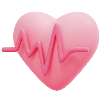 heartbeat 3d render icon illustration png