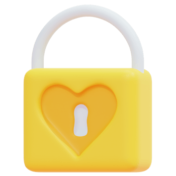 padlock 3d render icon illustration png