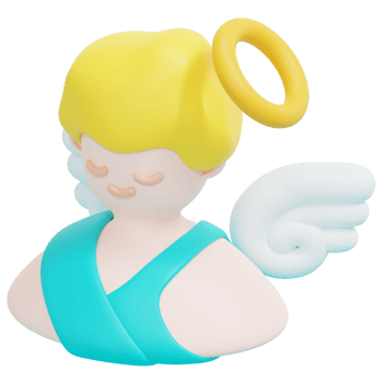 cupid 3d render icon illustration png