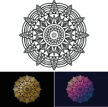 black ornamental mandala design background,mandala design,Mandala pattern Coloring book Art wallpaper design, black and white mandala vector
