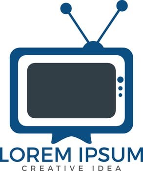 TV media logo design. TV Service Logo Template Design. vector