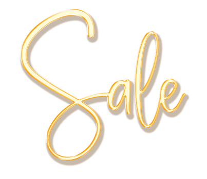 Golden Text Sale cut out png