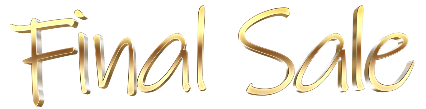 Golden Text Final Sale cut out png
