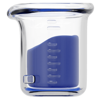 beaker 3d render icon illustration png