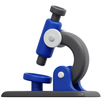 microscope 3d render icon illustration png