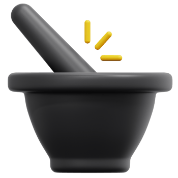 mortar 3d render icon illustration png