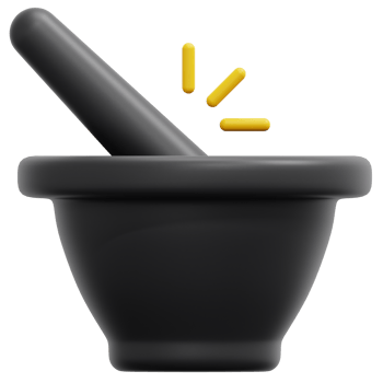mortar 3d render icon illustration png