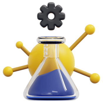 research 3d render icon illustration png