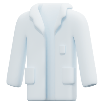 lab coat 3d render icon illustration png