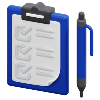 clipboard 3d render icon illustration png