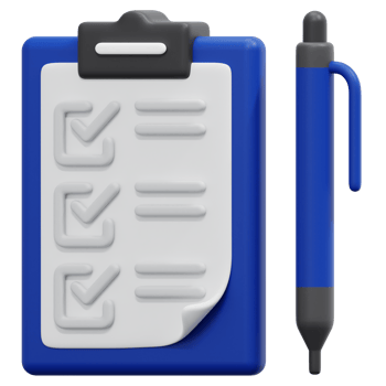 clipboard 3d render icon illustration png