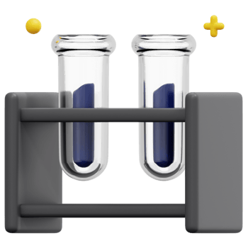 test tubes 3d render icon illustration png
